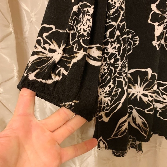 Free People Black Floral Cutout Tree Swing Mini Dress - Picture 5 of 16